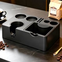 Espresso Tamping Station, Detachable 9 in 1 Espresso Tamping Organizer Storage Box Fit 51/54/58MM Coffee Tamper