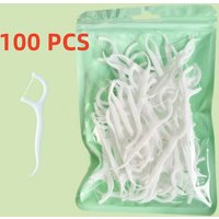 100PCS Dental floss sticks, deep cleaning dental floss, oral care, portable disposable hygienic dental floss, daily travel