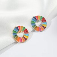 Fashion Rainbow Pins 17 Colors Sustainable Development Goals Brooch United Nations SDGs Pin Badge For Women Men