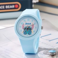 Cartoon Pattern Stitch Girls Watch Children Large Round Dial Kids Watch Student Anime Peripherals Birthday Gifts Boys Toy