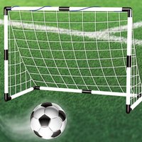 Football Goal Sports Toy Foldable Children's Football Gate with Pump & Ball Portable Soccer Goal for Outdoor Football Training