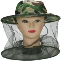 Camouflage Mosquito Net Hat Anti-Insect Mesh Face Mask Fishing Hunting Cap Outdoor Sun Protection Breathable Beekeeping Headwear