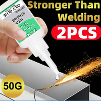 Loolifl50G High-Strength Oil-Based Welding Glue - Universal Oil-Based Welding Glue Suitable for Resin, Ceramics, Metal, Glass, Plastic, and Wood, Equipped with a Dispensing Device.
