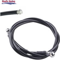 AliExpress NONE AN3 3AN Braided Stainless Steel Brake Hose DOT Oil Line 10mm Banjo 28° Black Hydraulic Brake Cable for ATV Pit Bike 40-220cm