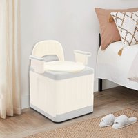 56cm Portable Toilet Bedside Commode Pp, Toilet Adult Potty Chair Max. Load Capacity 150kg for Adults, Children, Pregnant Women
