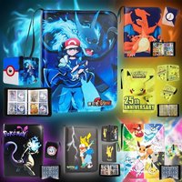 Bandai Pokemon 4 9 Pocket Card Album Binder Pokemon Verzamelmap 400 900 Capacity Trading Card Storage Book PU Cover Gift