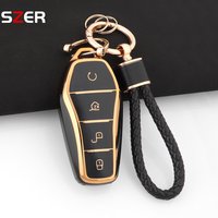 Fashion TPU Car Key Case Cover For BYD Atto 3 Song Plus Seal Han EV Dolphin Qin Plus U Dmi Protection KeyChain Fob Accessories