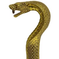 Halloween Costume Snake Cane Retro Vintage Snakehead Scepter Prop for Adult Party Masquerade Use