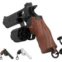 Tactical Revolver Pistol Key Ring 1:4 Mini Pistol Shape Keychain Detachable Hunting Gun Model Keychain Gift Decorations