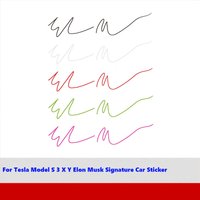 Car Sticker For Tesla Model S 3 X Y Creative Auto Stickers Model 3 Automobile Decals Elon Musk Signature Car Accessories