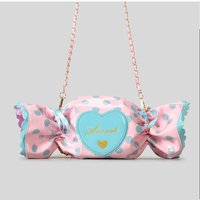Cute Candy Design Crossbody Bag for Women Creative Funny Shoulder Bags Colorful Pvc Bag for Girls Harajuku Love Hearts Purses