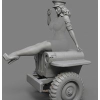 1/24 Scale DieCast Resin Figure Model Kit Female Soldier Army Pin Up Hobby Miniature Toys Unassembled Unpainted DIY Diorama
