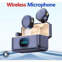 Lapel Lavalier Professional Dual Wireless Microphone Buttonhole Tie Mic Mini For iPhone Android Phone Cell Mobile PC Micro Audio