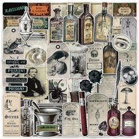 10/30/50pcs Halloween Potion Labels Stickers for Scrapbook, Journal and Bottle DIY Craft Decoration, Party Supplies