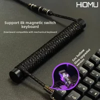 Hiomu air plug cable data cable type-c 8K custom magnetic axis mechanical keyboard high quality spiral braided metal interface
