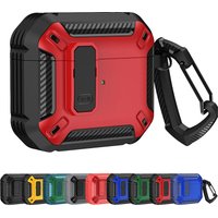 Protective Earphone Cover For AirPods 1 2 3 And Pro 1 2 Shockproof Case With Keychain Carabiner Lock Pocket Carry Accessories