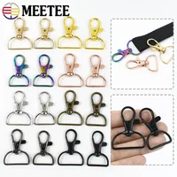 Meetee 5/10/20Pcs 20/25mm Metal Lobster Buckle D Ring Swivel Clasps Keychain Clip Carabiner for Bag Strap Snap Hook Accessories