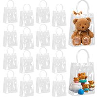 5/10Pcs Clear Gift Bag with Handle Birthday Party Wedding PVC Candy Gift Packaging Christmas Baby Shower Favors Gift Flower Wrap