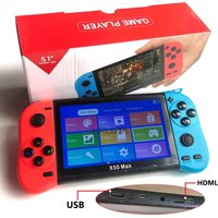 X50 Max 5.1 Inch Portable Retro Video Game Console 20000+ HD Classic Games Handheld Game Player PSP-Style Gaming Player