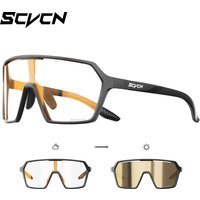 2026 SCVCN Neue Photochrome Sonnenbrille für Herren, UV400 Fahrradbrille für Damen, Sportbrille für MTB, Rennrad und Laufen