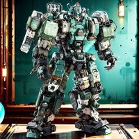 Cool 1403pcs Large Mecha Warrior Building Blocks Kits Battle Robots Action Figure Model Kits Adult Teens Assembled Toys For Boys