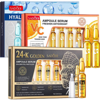 2ml*7 Vials/Box Vitamin C Ampoule Essence 24K Gold Hyaluronic Acid Serum Deeply Moisturizing Whitening Facial Essence