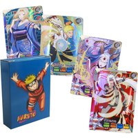 50pcs English Cards Flashy Kakashi Uzumaki Sasuke Board Game Original Box Collection Battle Card