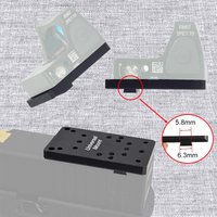 Universal Mount Plate For Glock 17 Rear Sight Scope Plate Mount Base Adapter Fit RM VISM M1 M2 Red Dot Sight