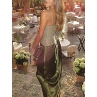 Fashion Vacation Outfits Sexy Lace Top Jumpsuit and Long Skirt Set Summer Hollow Out Sleeveless Suspender Slimming Party Suit