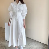 Korea chic beautiful shirt dress slim clothing