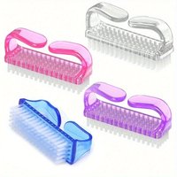 4pcs set of multi-color manicure large nail polish glue horn brush cleaning brush plastic dust brush manicure tools