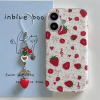 Strawberry Small Black Polka Dots Phone Case for iPhone 17 16e 16 15 14 13 12 11 Pro Max X Xs XR XSMax 8 7 6 6s Air Plus Cover