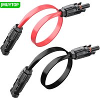 JMUYTOP 12AWG Flat Solar Panel Cable 65cm For solar xt60i interface power station window Balcony through flat wire