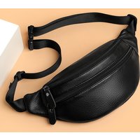Fashionable Men's Leather Chest Bag Soft First Layer Cowhide Single Shoulder Slanting Crossbody Bag Casual Style Men's Bag