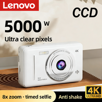 Lenovo 5000W Pixels Auto Foc Digital Camera 4K HD Retro CCD Portable Card Camera Entry-level Camera Dual Camera Flash 2026New
