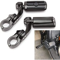 Motorcycle Highway Pegs Foot Rests For 1.25" Engine Guard-Harley Davidson Road Glide Electra Glide Road King Street Glide image 4