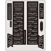 Rockshox Mountain Bike Front Fork Stickers, Black & Red Color, Waterproof & Weatherproof Design, Perfect Fit for Your Bicycle.