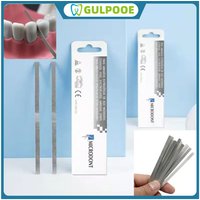 GULPOOE 12Pcs/Pack Dental Metal Polishing Sticks Stainless Steel Aluminium Plating Polishing Grinding Strips Single Side 4mm