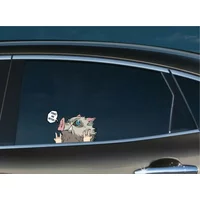 For 1Pair/2Pcs Inosuke Fight Me! Peeker Peeking Window Vinyl Decal Anime Stickers Demon Slayer13.4cm*8.8cm