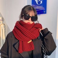 Thick Cable Knit Warm Cashmere Scarf Neckerchief Winter Long Chunky Wrap Women Mens Warm Scarf for Travel Office