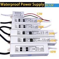 DC12V LED IP67 Driver Power Supply 220V Switching LED Driver Lighting Transformer 12W 20W 30W 36W 45W 60W For LED Light