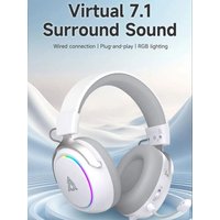 AJAZZ AHW10 Wired Noise-Canceling Gaming Headset with 7.1 Surround Sound, 53mm Large Dynamic Driver Stereo Surround Headset