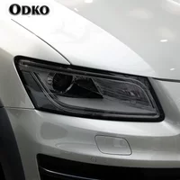For Audi Q5 8R SQ5 2008-2017 Car Headlight Protective Film Smoked Black Tint Wrap Vinyl Transparent TPU Sticker