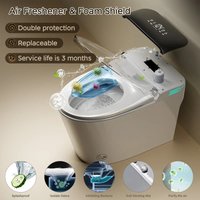 Smart Toilet with Bidet Built-in Elongated One-Piece 1.28GPF Dual Auto Flush Instant Warm Water Foam Dispenser