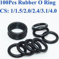 CS 1/1.5/2.0/2.4/3.1/4mm Rubber O Ring Sealing Washer NBR O-ring Car Faucet Plumbing Gasket Oil Resistant High Temperature Oring