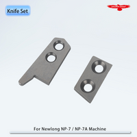 10 Sets 246061 246071 Movable & Fixed Knife For Newlong NP-7, NP-7A Portable Bag Closer Machine Part Thread Cutter