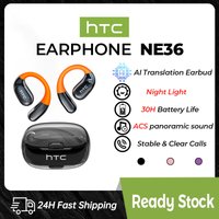 HTC NE36 Wireless Bluetooth Earphones AI Language Translate HiFi Sound Quality Earbuds IPX5 Waterproof Sports Headset With Mic
