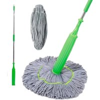 Dehydrated Mop 2in1 Handheld Long Microfiber Floor Mop Handle Cleaning Agent Wet and Dry Mop for Kitchen Hardwood Restaurants