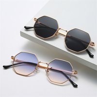Fashion Shades UV Protection Metal Sunglasses Polygon Sun Glasses Sunglasses for Men/Women Square Sunglasses