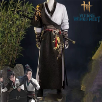 Game Where Winds Meet Young Master Adult Cosplay Costume Hanfu Wuxia Jianghu Clothes Battle Uniform Full Set Accessories Outfits